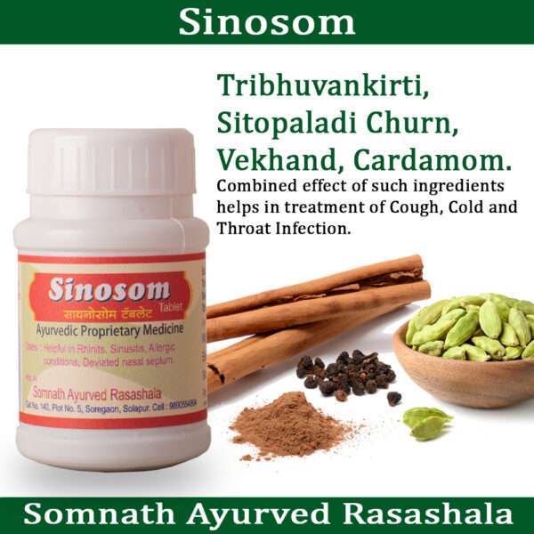 Sinosom Tablets | Helpful in Running nose and Sinusitis