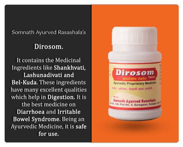 Dirosom Tablets | Gut health | Diarrhoea | - Image 4